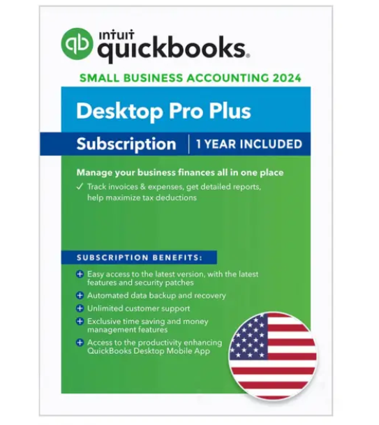 Quickbooks Desktop Pro Plus 2024 – 1 Year Subscription